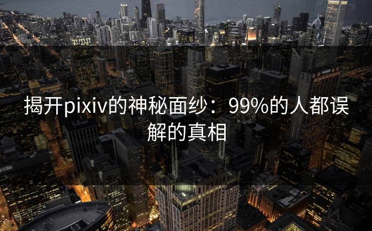 揭开pixiv的神秘面纱：99%的人都误解的真相