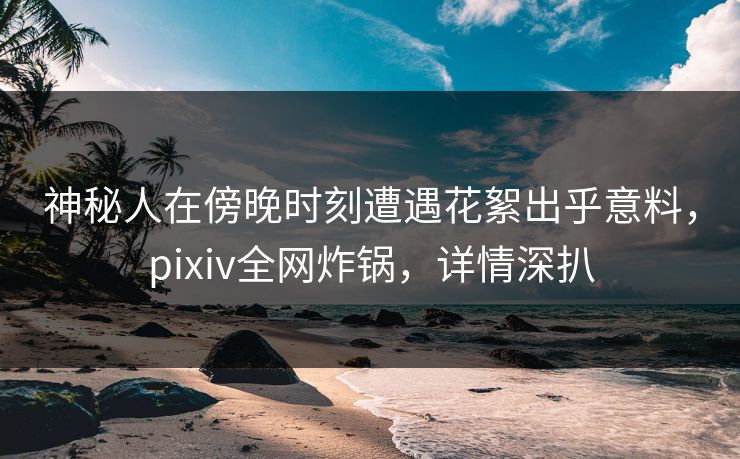 神秘人在傍晚时刻遭遇花絮出乎意料，pixiv全网炸锅，详情深扒