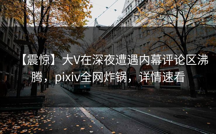 【震惊】大V在深夜遭遇内幕评论区沸腾，pixiv全网炸锅，详情速看